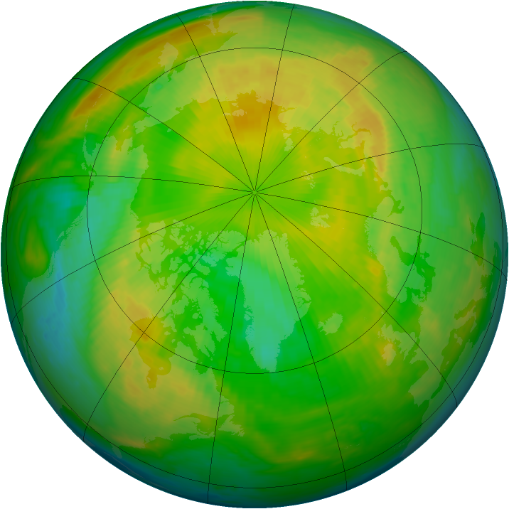 Arctic ozone map for 14 May 1993